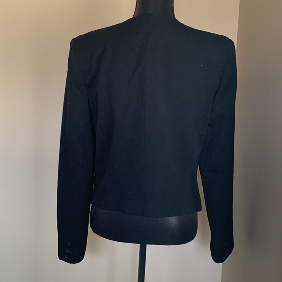 Vintage ILGWU Union Made in USA Black Talbots Wool Suit Jacket Blazer Medium - Picture 3 of 6